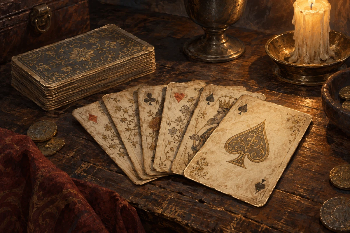 Malerische Interpretation: Caspians Spielkarten