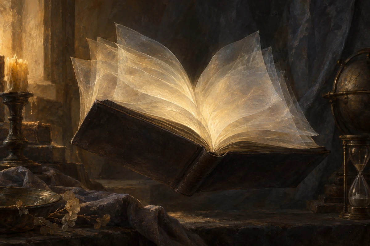 Malerische Interpretation: Paginae de Parcae