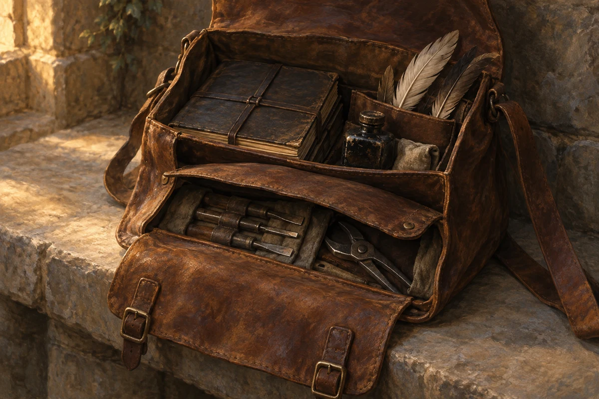 Malerische Interpretation: Peters Werkzeugtasche